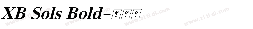 XB Sols Bold字体转换